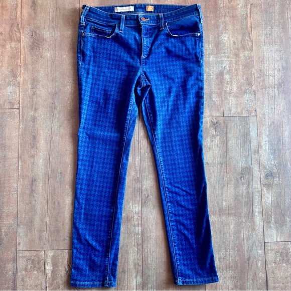 Anthropologie Pilcro and the Letterpress Houndstooth Mid-Rise Skinny Jean Sz 32 - Picture 2 of 9